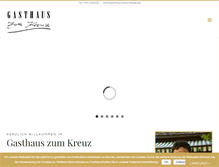Tablet Screenshot of gasthaus-kreuz-kappel.de